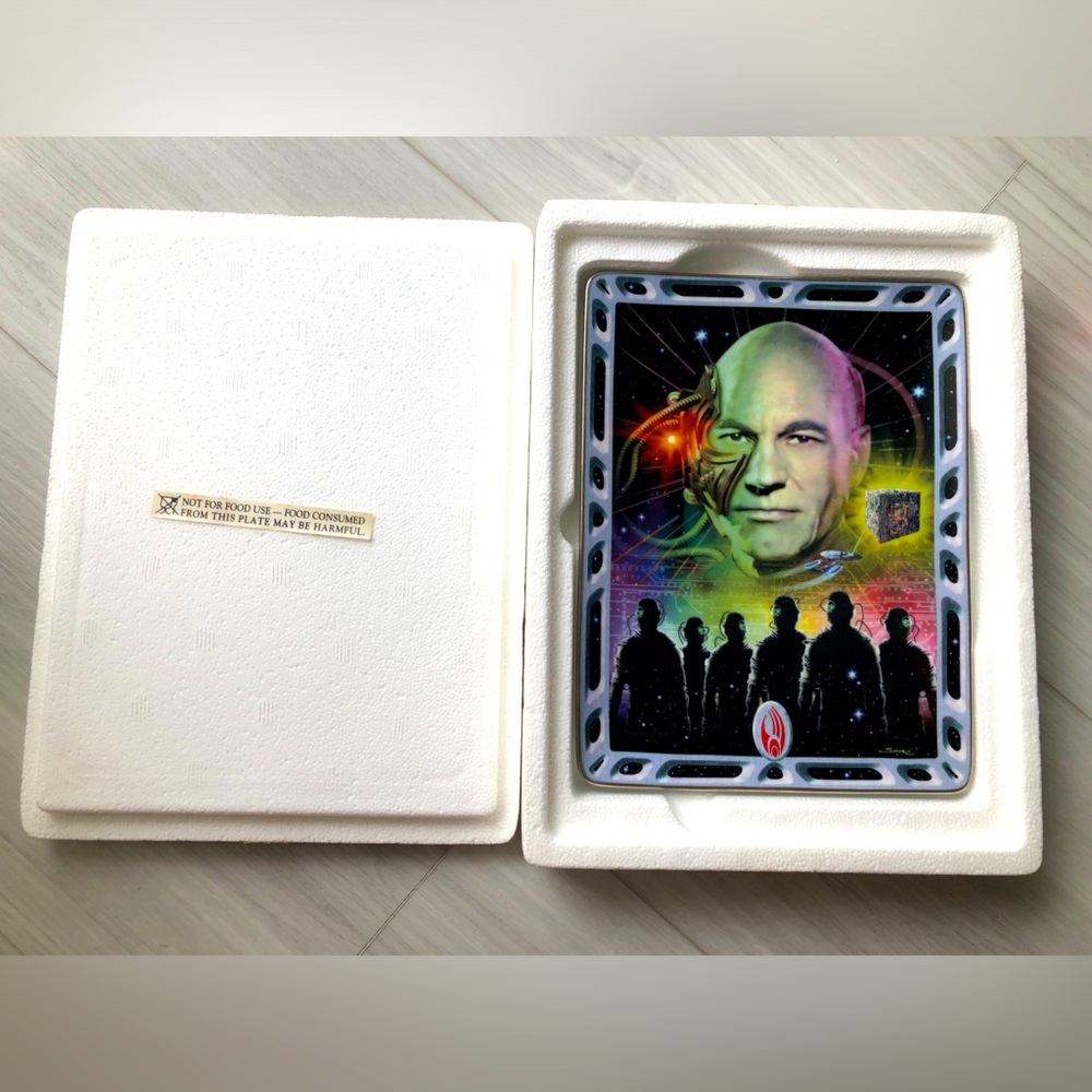 Franklin Mint Star Trek Villians Of The Galaxy Locutus of Borg Porcelain Plate